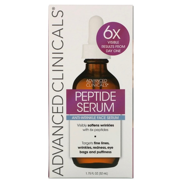 Advanced Clinicals Peptide Serum anti wrinkle targets fine lines 1.75 oz. New - Picture 5 of 5
